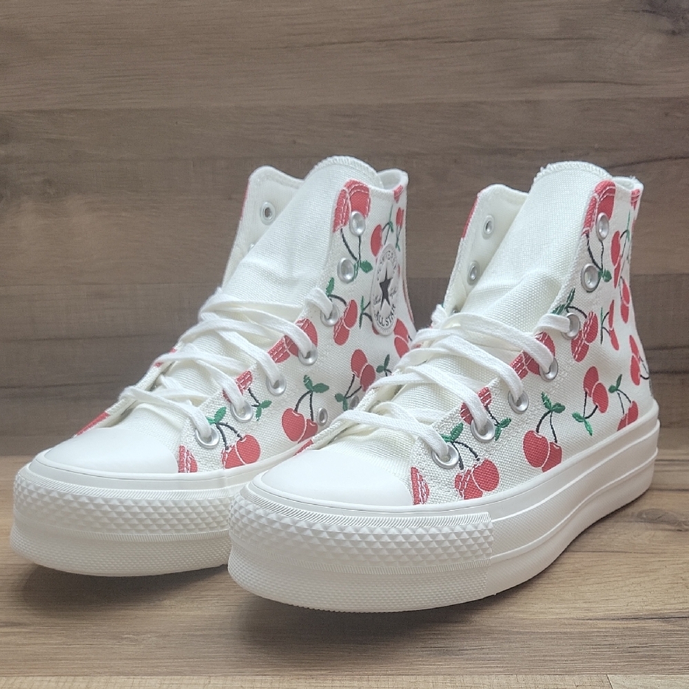 Cherry Print High-Top Sneakers brand new platform in the box no lid authentic.